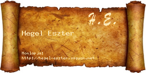 Hegel Eszter névjegykártya